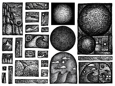 How I Scan in my Artwork 👇 dot dots draw drawing environment field grain grainy grid illustration landscape nature notes scan series sketch sketching stipple stippling texture