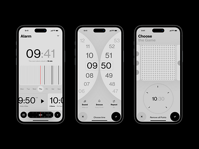 Alarm dashboard homepage illustration interface ios iphone mobile news