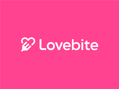 Love bite - minimal food app logo concept branding cousine logo dish food food logo heart heart logo logo modern modern logo pasta logo symbol