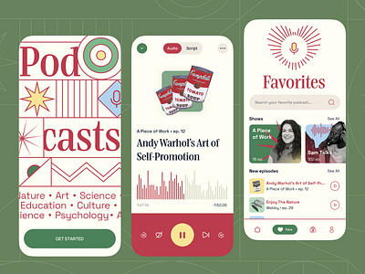 Podcast Mobile App android app app screens app ui application design ios mobile mobile app design ui