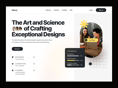 Niled Web Site Design: Landing Page / Home Page UI design home home page homepage landing landing page landingpage site uidesign uiux userinterface uxui web design web page web site webdesign webpage website