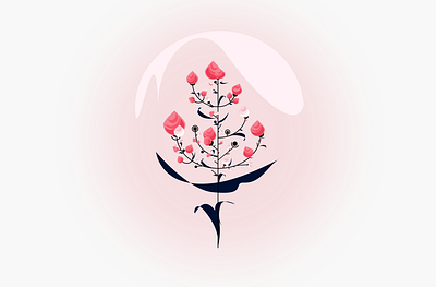 Floral Digital Art floral graphic design minimalist nature