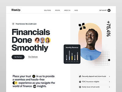 Landing Page for Fintech Company design homepage landing landing design landing page landing page design web web design web page web site website website design