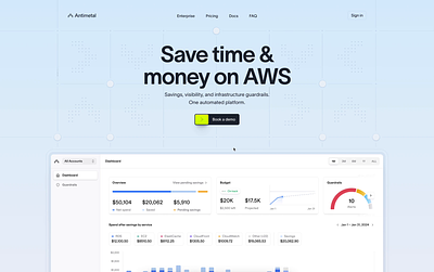 🌙 · Antimetal · Website Redesign landing landing page landing page design landing page ui saas saas landing page ui