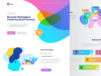 Sweet illustration ui ux we website